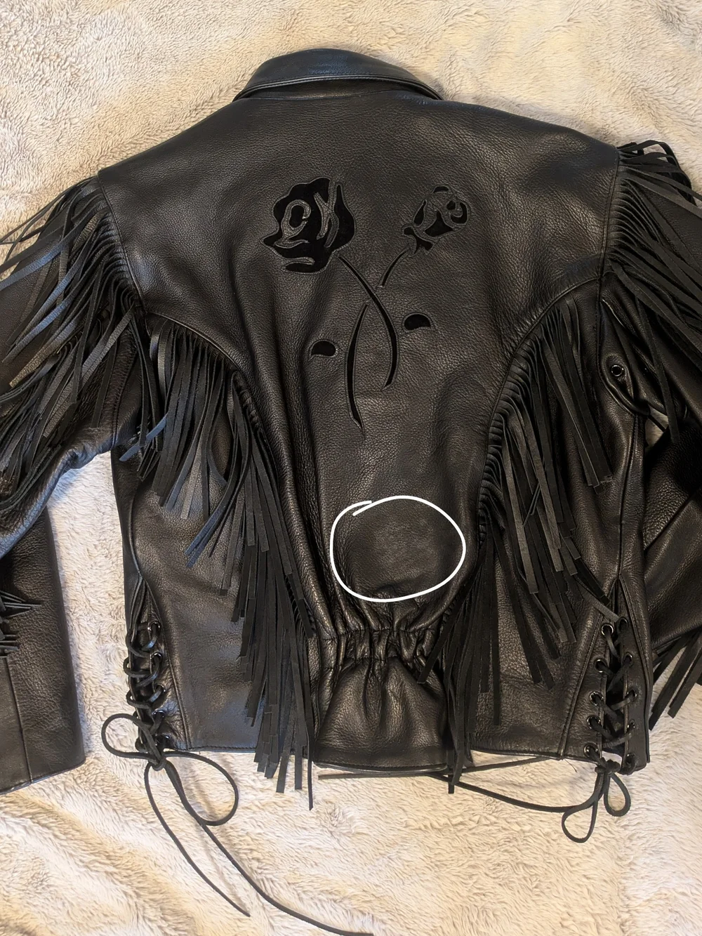 Black Leather Motorcycle Jacket - - Picture 12 of 14